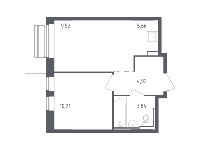 2 ккв (Евро) 34,2 м²