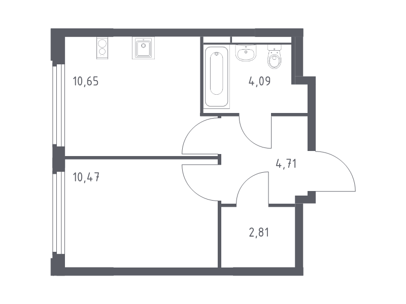 1 ккв 32,7 м²