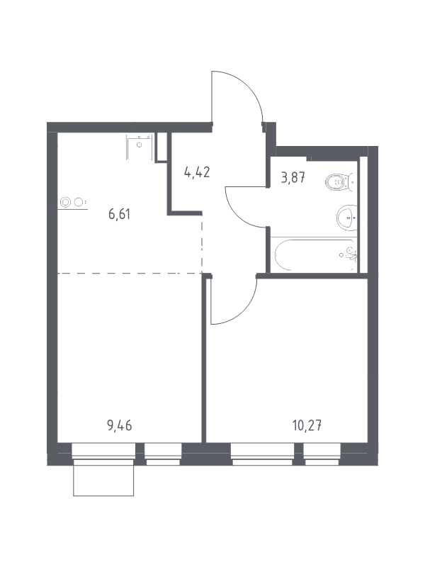2 ккв (Евро) 34,6 м²