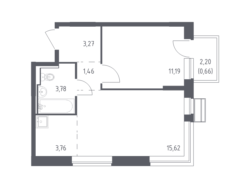 2 ккв (Евро) 39,7 м²