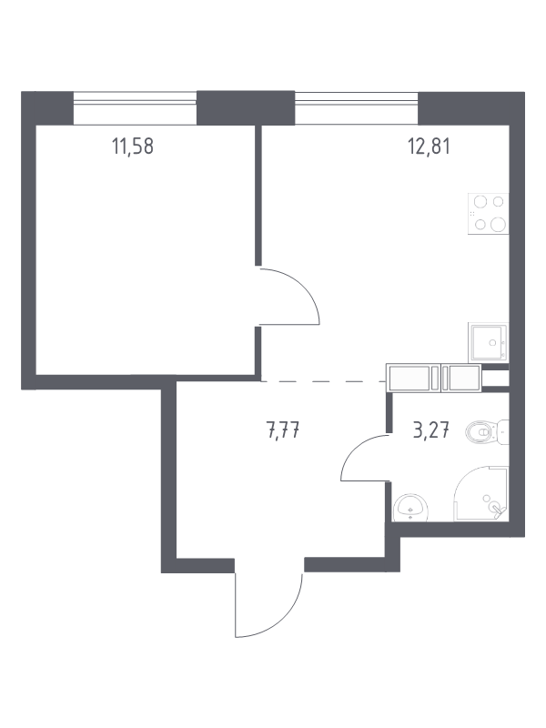1 ккв 35,4 м²