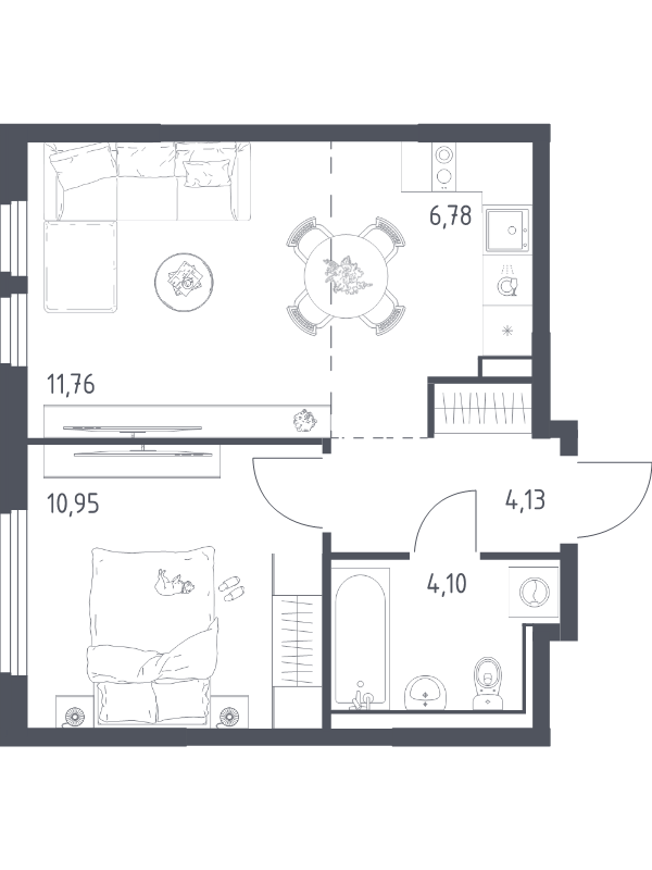 2 ккв (Евро) 37,7 м²