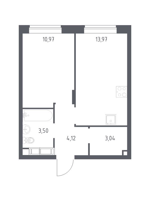 1 ккв 35,4 м²