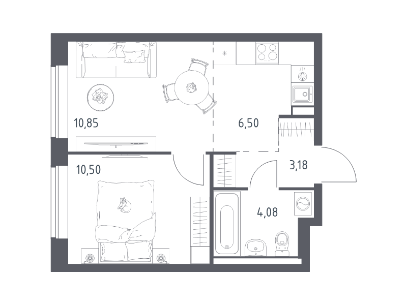 2 ккв (Евро) 35,1 м²