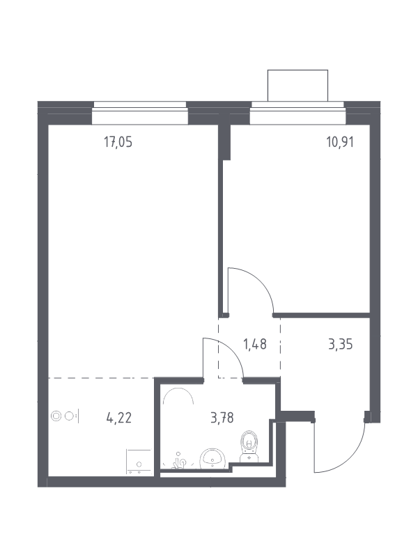 2 ккв (Евро) 40,8 м²