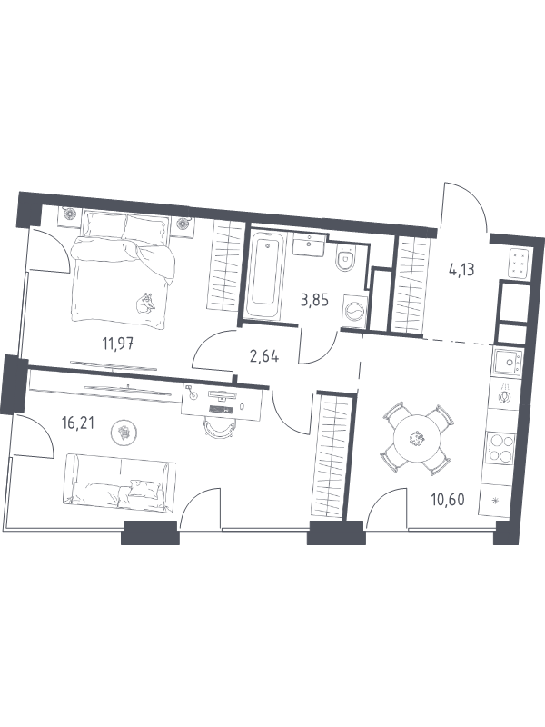 2 ккв 49,4 м²