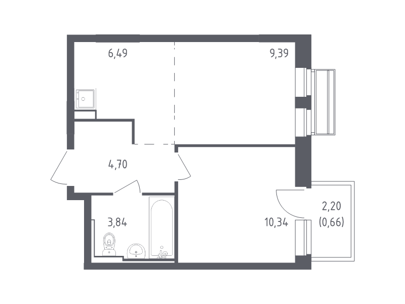 2 ккв (Евро) 35,4 м²