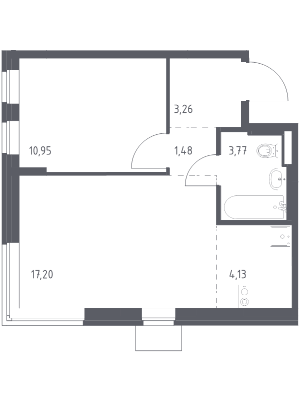 2 ккв (Евро) 40,8 м²