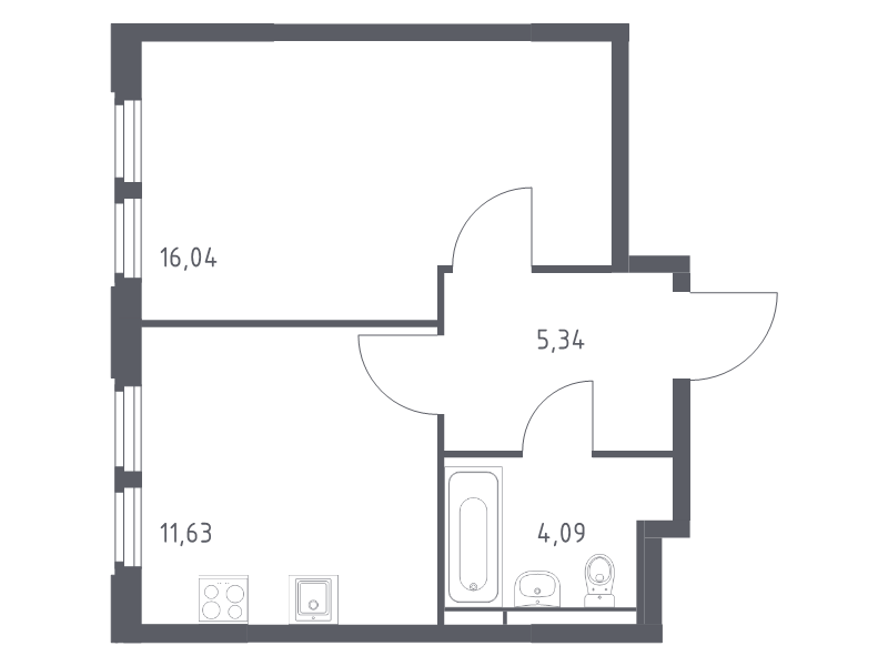 1 ккв 37,1 м²