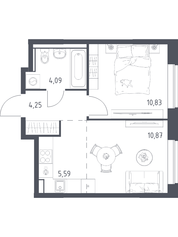 2 ккв (Евро) 35,6 м²