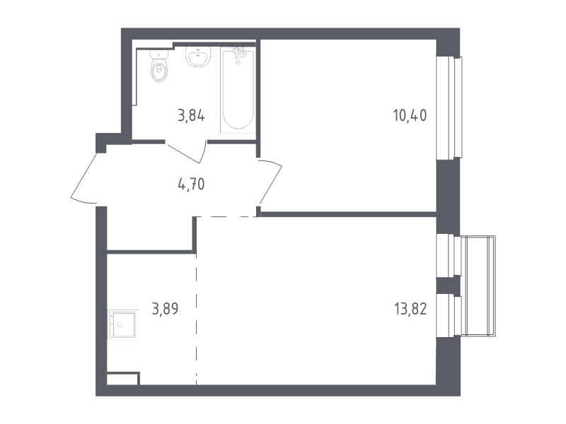 2 ккв (Евро) 36,7 м²