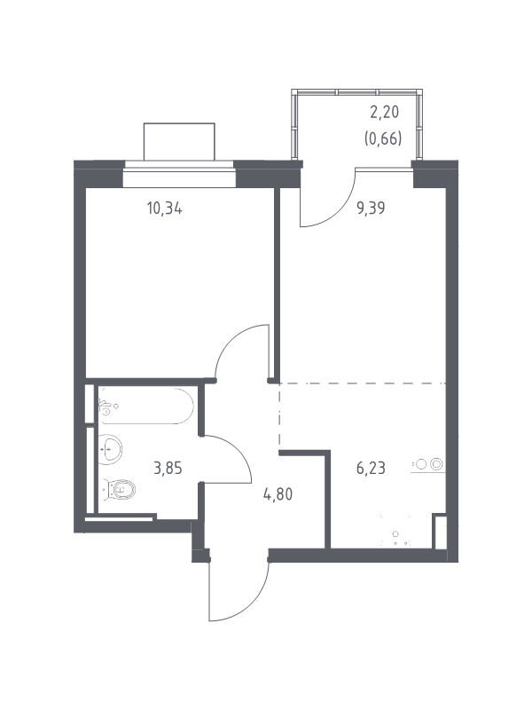 2 ккв (Евро) 35,3 м²