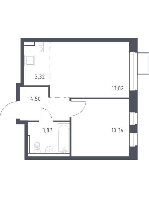 2 ккв (Евро) 35,9 м²