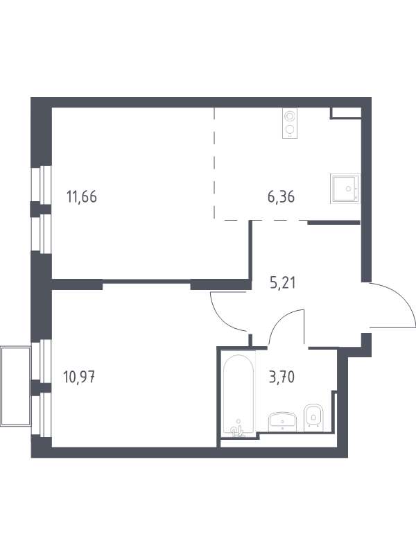 2 ккв (Евро) 38,1 м²
