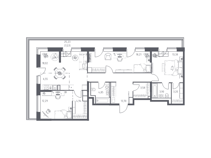 4 ккв (Евро) 110,2 м²