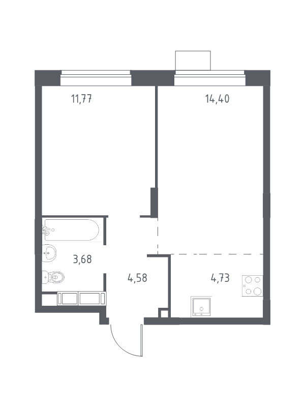2 ккв (Евро) 38,3 м²
