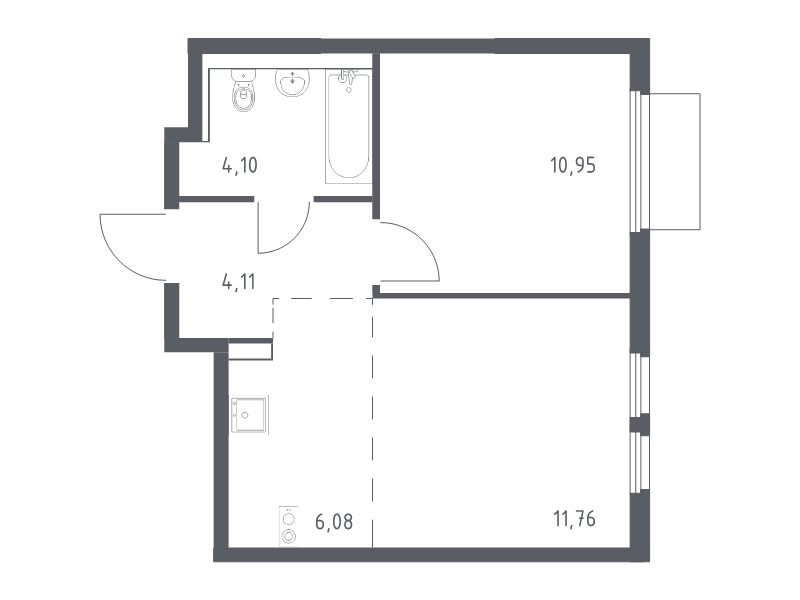 2 ккв (Евро) 37 м²