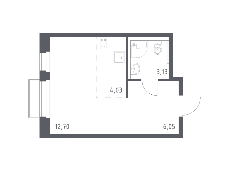 Студия 25,9 м²