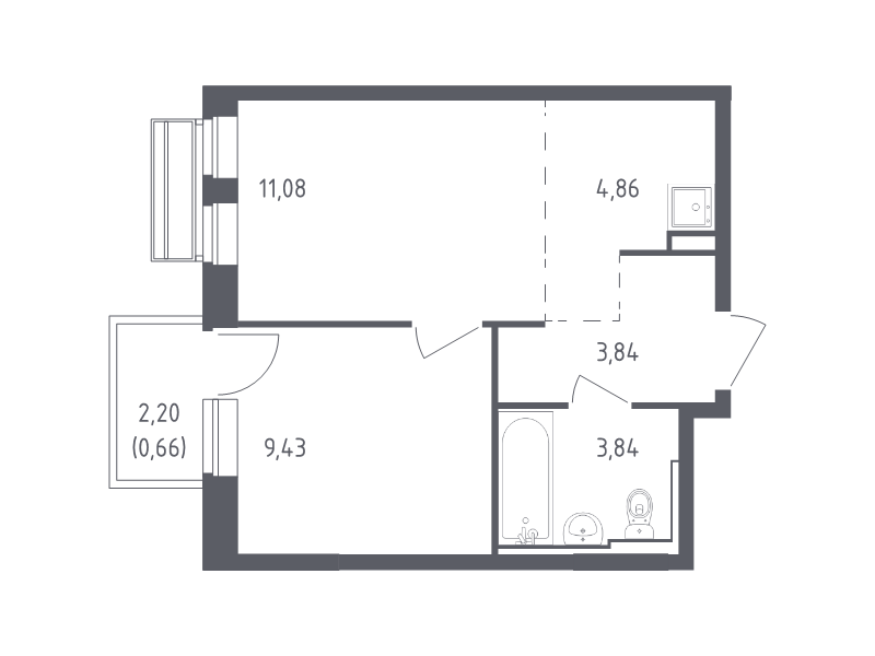 2 ккв (Евро) 33,7 м²