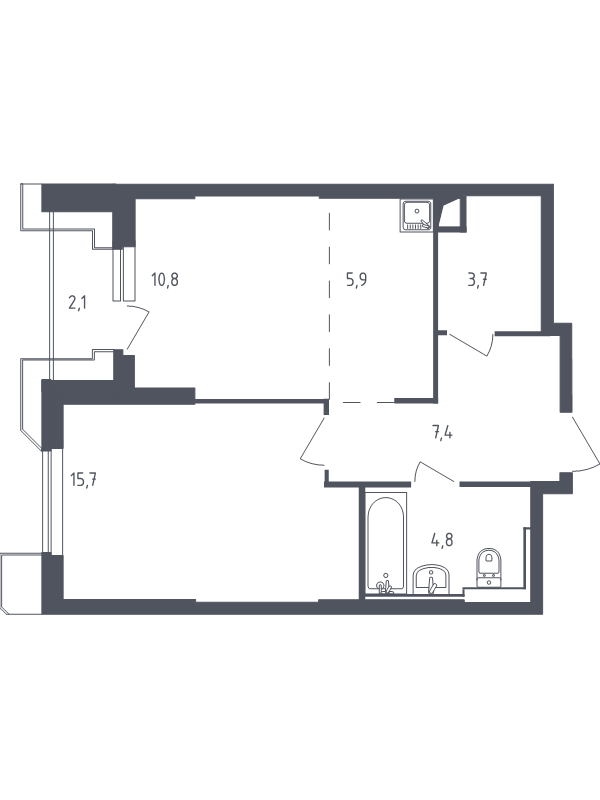 2 ккв (Евро) 50,3 м²