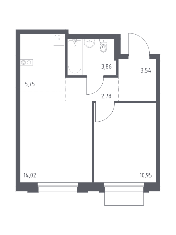 2 ккв (Евро) 40,9 м²