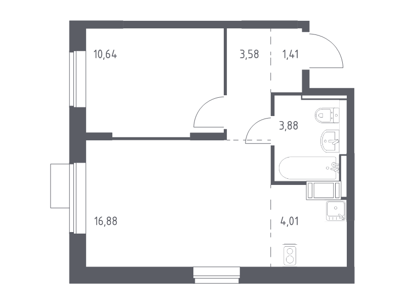 2 ккв (Евро) 40,4 м²