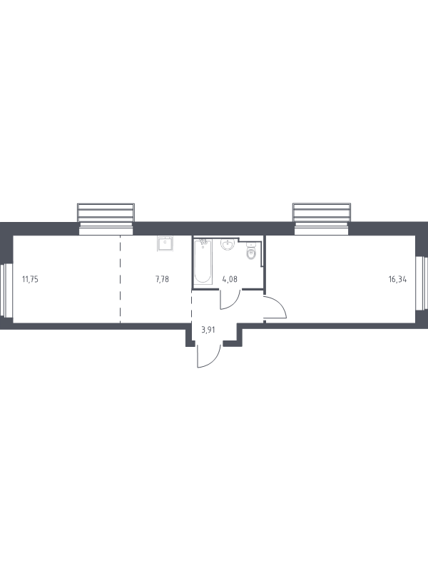 2 ккв (Евро) 43,1 м²