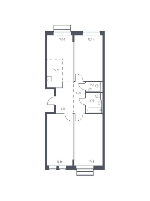 4 ккв (Евро) 79,8 м²