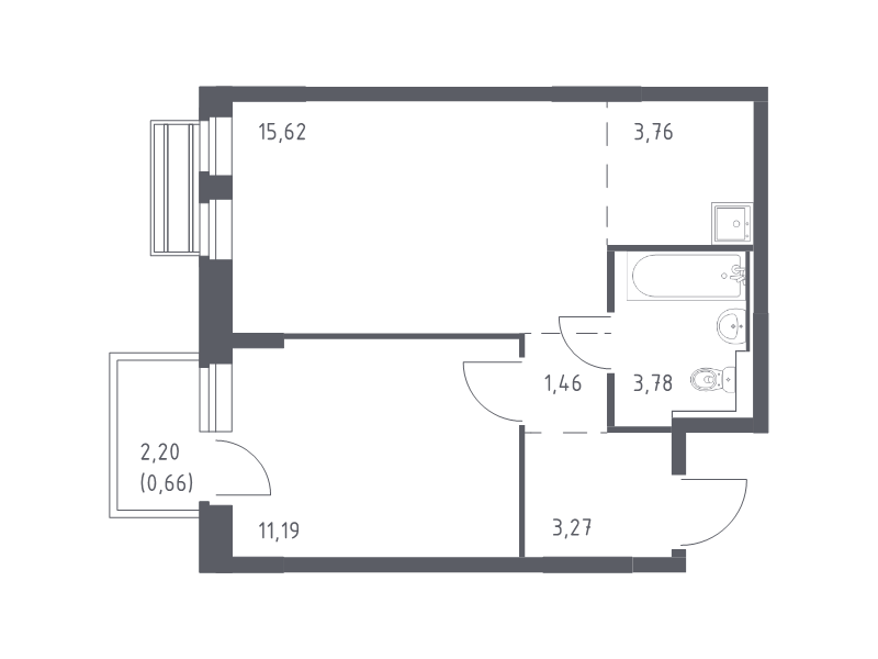 2 ккв (Евро) 39,7 м²