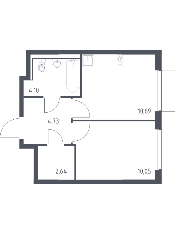 1 ккв 32,2 м²