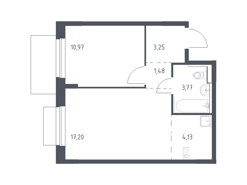 2 ккв (Евро) 40,8 м²