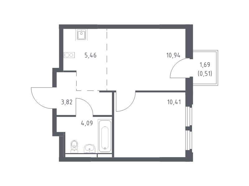 2 ккв (Евро) 35,2 м²
