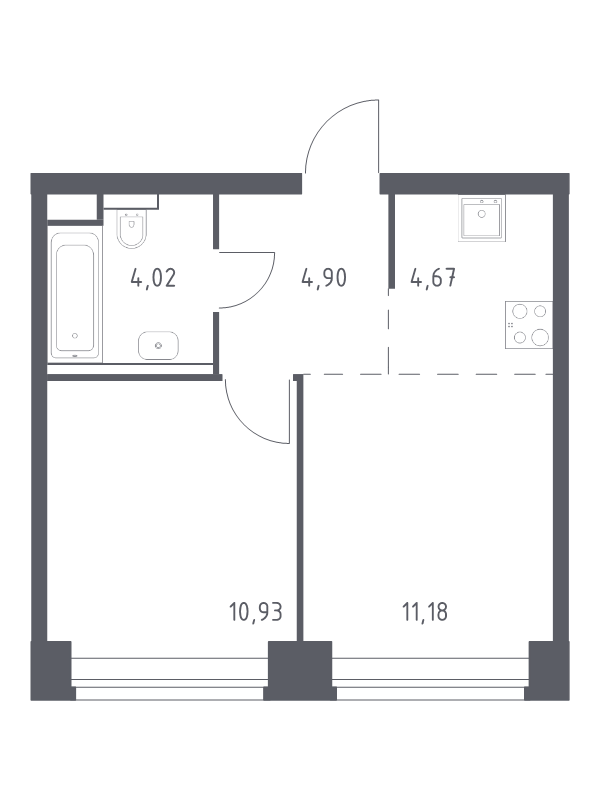 2 ккв (Евро) 35,7 м²