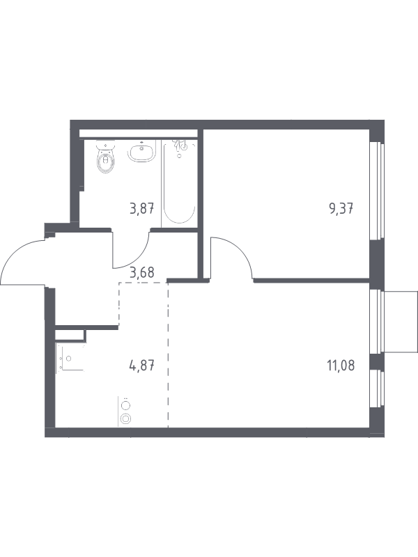 2 ккв (Евро) 32,9 м²