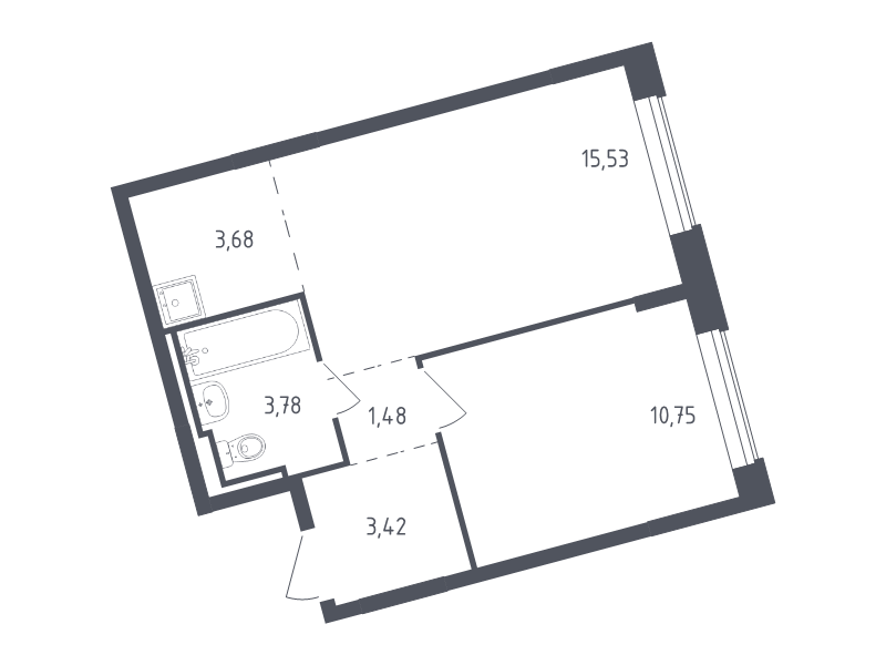 2 ккв (Евро) 38,5 м²