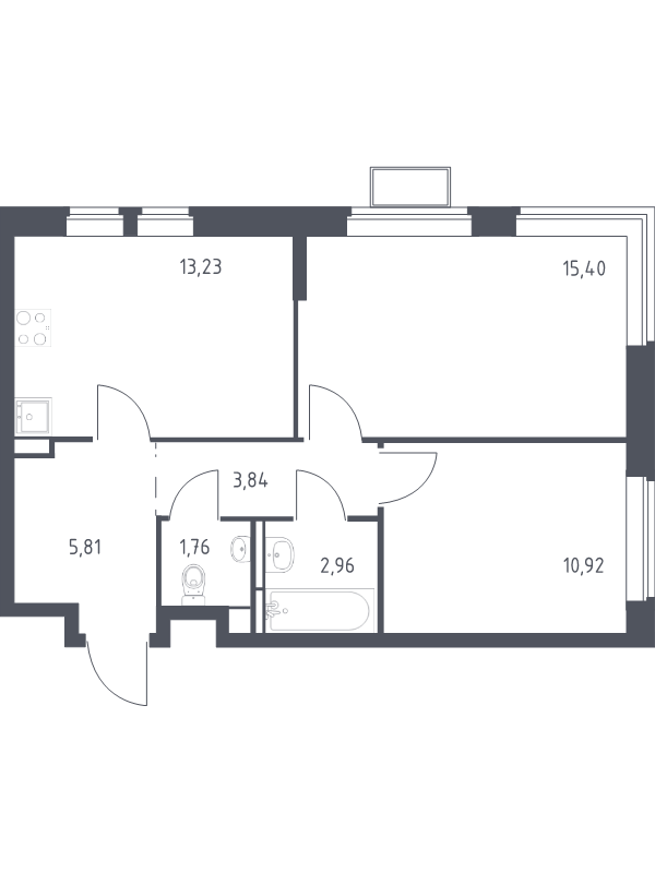 2 ккв 53,9 м²