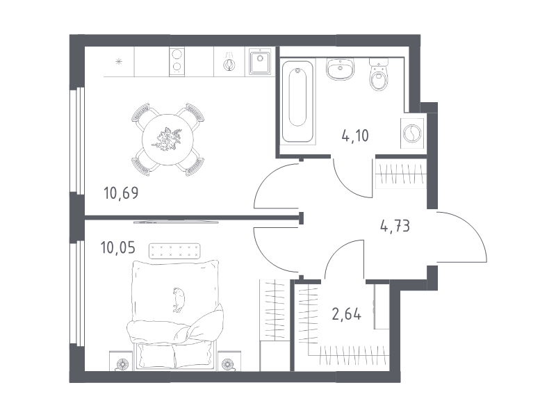 1 ккв 32,2 м²