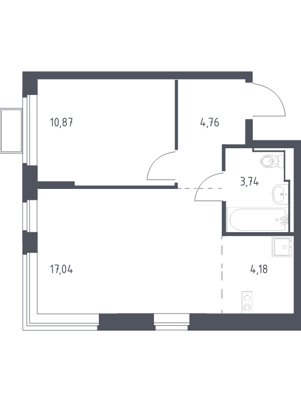 2 ккв (Евро) 40,6 м²