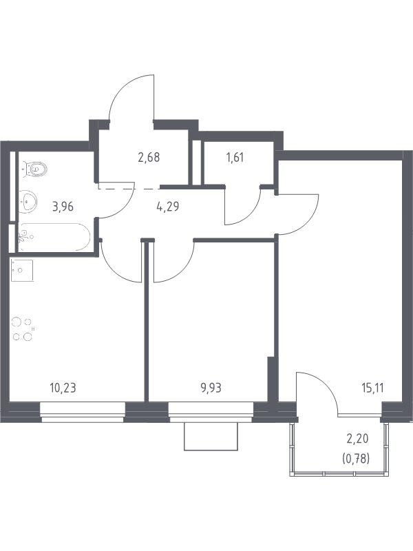 2 ккв 48,6 м²