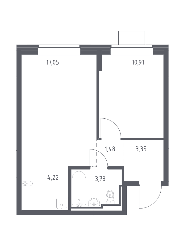 2 ккв (Евро) 40,8 м²