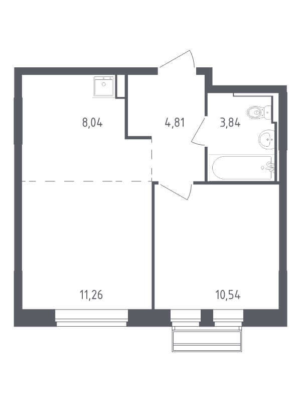 2 ккв (Евро) 38,5 м²