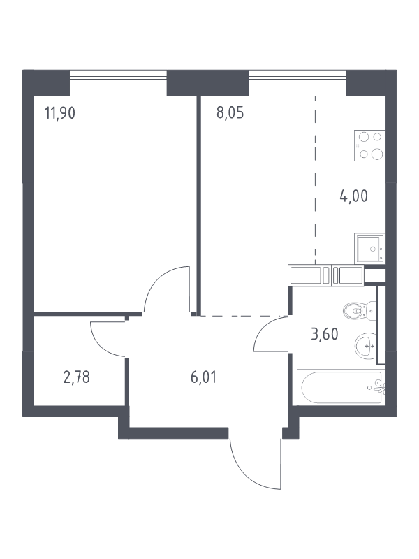 1 ккв 36,3 м²