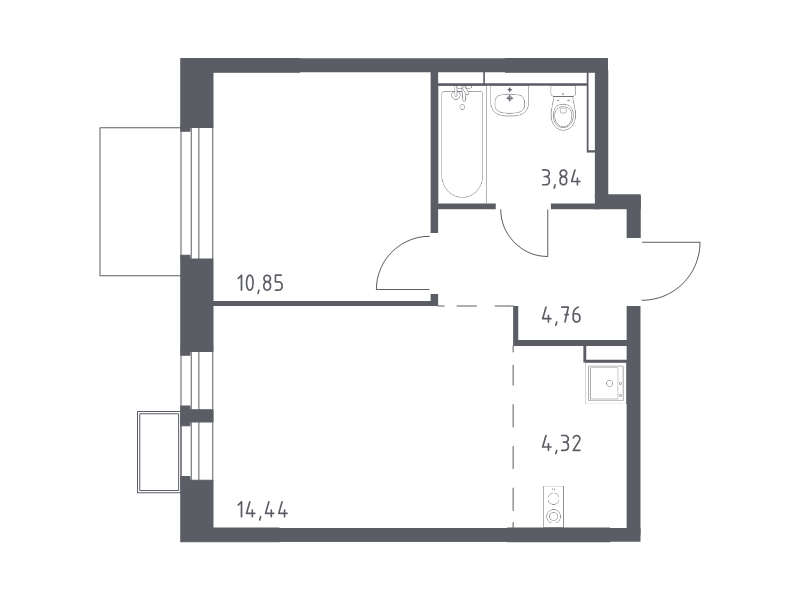 2 ккв (Евро) 37,7 м²