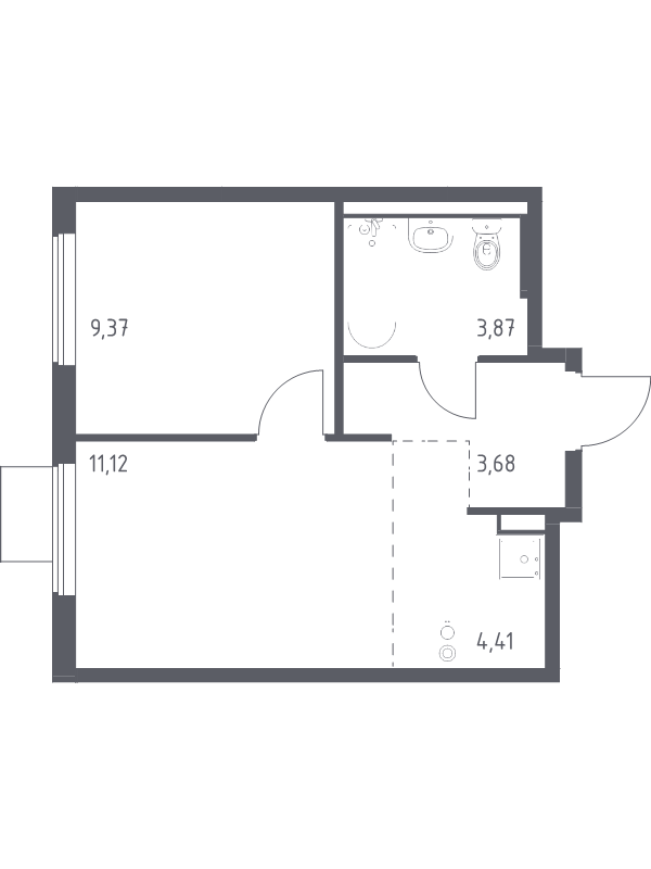 2 ккв (Евро) 32,5 м²