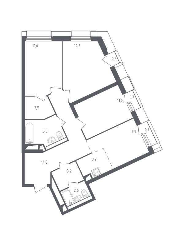 3 ккв 82 м²