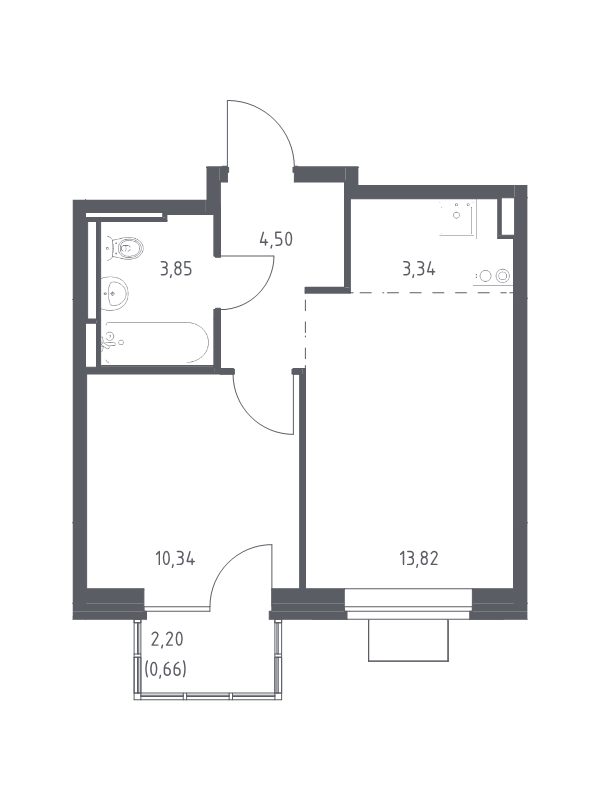 2 ккв (Евро) 36,5 м²