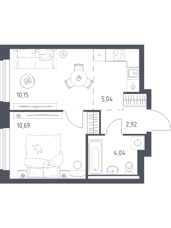 2 ккв (Евро) 32,8 м²
