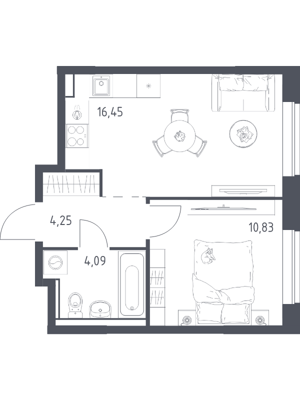 2 ккв (Евро) 35,6 м²
