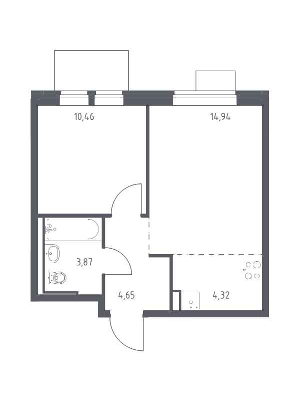2 ккв (Евро) 38,2 м²