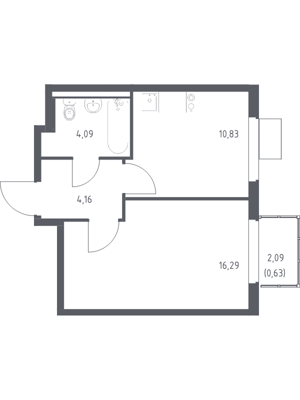 1 ккв 36 м²